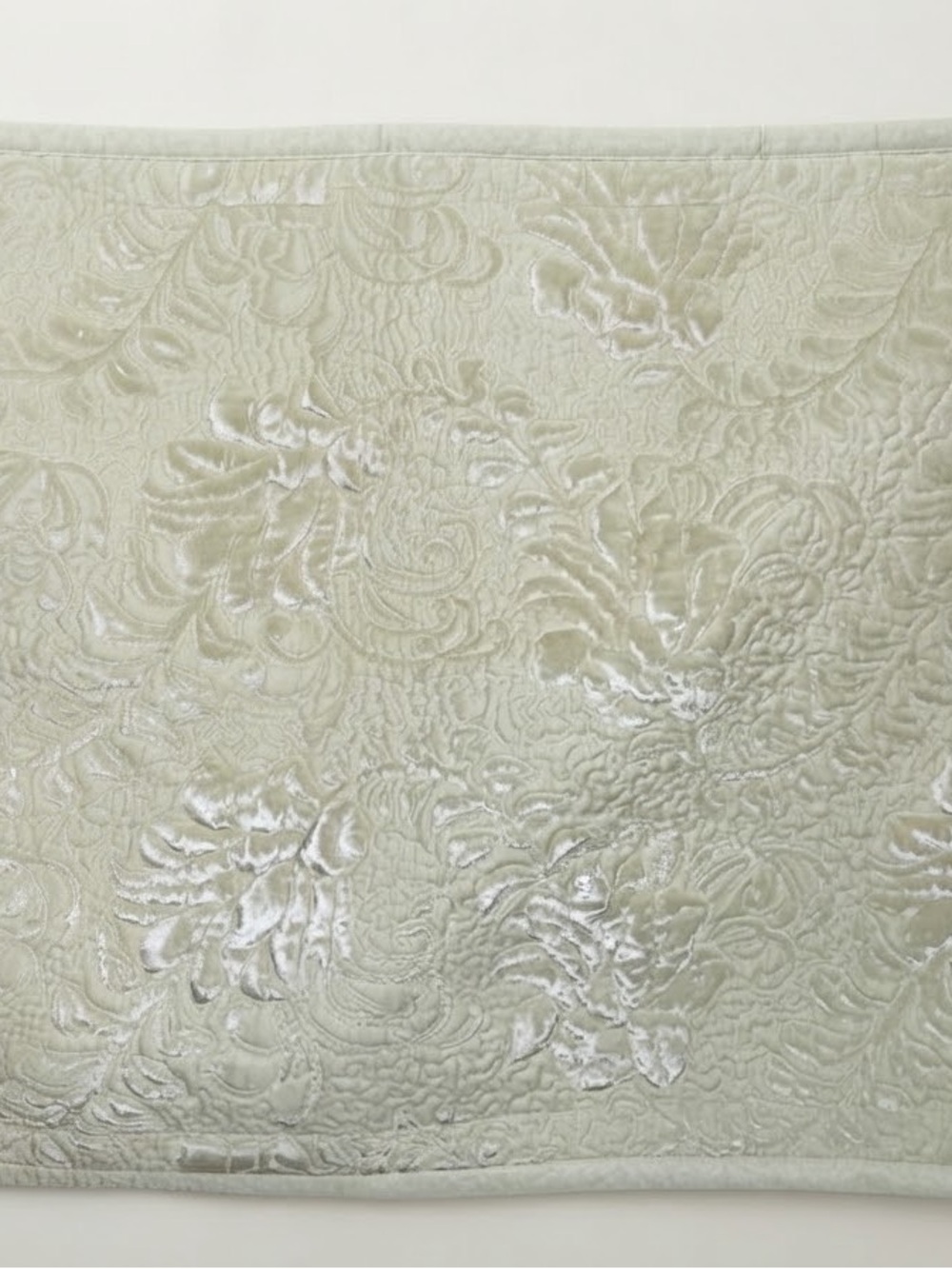 Elegant Cream Quilted Velvet Pillow Sham